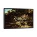 iCanvas 'Landscape w/ Stag' Painting Print Multi-Piece Image on Canvas Metal in Black/Brown/Green | 40 H x 32 W in | Wayfair 15051-1PC6-60x40-FF01