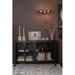 Luxury Furnitures Ferre Cabinet Iron 4 - Door Accent Cabinet Wood in Black/Brown | 30 H x 53 W x 14 D in | Wayfair LF4100062