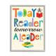 Stupell Industries Today A Reader Tomorrow A Leader Wall Plaque by Ellen Crimi-Trent - Print Wood in Brown | 14 H x 11 W x 1.5 D in | Wayfair