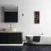Stupell Industries Bathroom Rules Chocolate White Wood in Brown | 24 H x 10 W x 1.5 D in | Wayfair wrp-1188_gff_10x24