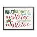 Stupell Industries Witty Mistletoe Typography Quote Holly Berry Detail Black Framed Giclee Texturized Art By Cindy Jacobs in Brown | Wayfair