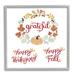 Stupell Industries Grateful Seasonal Thanksgiving Holiday Botanical Pumpkin Wreath Black Framed Giclee Texturized Art By Heather Strianese | Wayfair