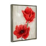 Stupell Industries Soft Petal Poppies Beige Floral Painting Canvas Wall Art By Daphne Polselli Canvas in Red | 31 H x 25 W x 1.7 D in | Wayfair