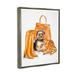 Stupell Industries Orange Yorkie Puppy Dog Fashion Purse Accessories Canvas Wall Art By Ziwei Li Canvas in Brown/Orange | Wayfair am-104_ffl_16x20