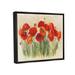Stupell Industries Red Poppy Florals Soft Green Meadow Grass Canvas Wall Art By Carol Rowan Canvas in Green/Red | 25 H x 31 W x 1.7 D in | Wayfair