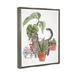 Stupell Industries Grey Cat Pet House Plants Tropical Monstera Canvas Wall Art By June Erica Vess Canvas in Gray/Green | Wayfair ai-896_ffl_24x30