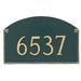 Montague Metal Products Inc. Georgetown Standard 1 Line Address Plaque Metal | 10.25 H x 16 W x 0.25 D in | Wayfair PCS-0041S1-W -BRS