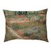 Tucker Murphy Pet™ Burk Bluhender Garten mit Pfad Designer Pillow Fabric in Green/Brown | Large (52" L x 42" W) | Wayfair