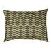 Tucker Murphy Pet™ Chelan Wavy Chevrons Indoor Dog Pillow Polyester in Black/Yellow | Small (28" W x 18" D x 6" H) | Wayfair