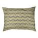 Tucker Murphy Pet™ Chelan Wavy Chevrons Indoor Dog Pillow Polyester in Yellow | Small (28" W x 18" D x 6" H) | Wayfair