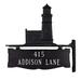 Montague Metal Products Inc. 2-Line Address Post Metal in Black | 14.25 H x 14.75 W x 0.32 D in | Wayfair CPSO-2-92-SB