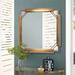 Everly Quinn Luulake 23 Inch Gold Art Decorative Square Mirror Framed Wall Mirrors For Entry, Hallway, living Room, bathroom | Wayfair