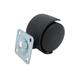 FixtureDisplays Plastic Wheel Metal Top Plate 360 Degree Rotation Swivel Furniter Caster | 2.36 H x 1.38 W x 2.36 D in | Wayfair 400150-4PK