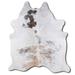 White 84 x 72 x 0.25 in Area Rug - Foundry Select Huk NATURAL HAIR ON Cowhide Rug LIGHT BRINDLE Cowhide, Leather | 84 H x 72 W x 0.25 D in | Wayfair