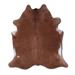 Brown 84 x 72 W in Area Rug - Foundry Select Comforists NATURAL HAIR ON Cowhide Rug CARAMEL Cowhide, Leather | 84 H x 72 W in | Wayfair