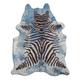 Blue/Brown 96 x 84 x 0.25 in Area Rug - Everly Quinn Winifield Animal Print Handmade Cowhide Novelty 7' x 8' Cowhide Area Rug in Blue/Gray/Brown Cowhide, | Wayfair
