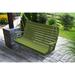 Red Barrel Studio® Winston Porch Swing Plastic/Metal in Green | 27 H x 62 W x 17 D in | Wayfair 2BFB69BCF12B432190A7A88514D603A1