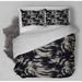 East Urban Home Black/Beige/Gray Comforter Set Polyester/Polyfill/Microfiber/Flannel/Velvet in Black/Gray/White | Wayfair