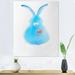 August Grove® Cute Funny Rabbit Bunny II - Print on Canvas in Blue/Green | 20 H x 12 W x 1 D in | Wayfair F3C1815F40D74428B5B7ACDBDEF0406E