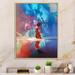 House of Hampton® Video Game Galaxy Woman Singer - Picture Frame Print on Canvas Canvas, Cotton in Blue/Red | 12 H x 8 W x 1 D in | Wayfair