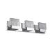 Mercer41 Estiven Modern 3-Light Vanity Wall Sconce LED Stainless Steel Chrome Finish Glass/Metal in Gray | 3.4 H x 5.6 W x 24.4 D in | Wayfair