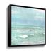 Highland Dunes Aqua Ocean Waves Very Peri Blue Sky Watercolor II Gallery Canvas, Wood in Blue/Green/White | 24 H x 24 W x 2 D in | Wayfair