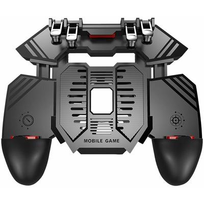 AK77 Mobile Game Controller, PUBG Game Controller Gamepad, mit 6-Finger-Gaming-Trigger,