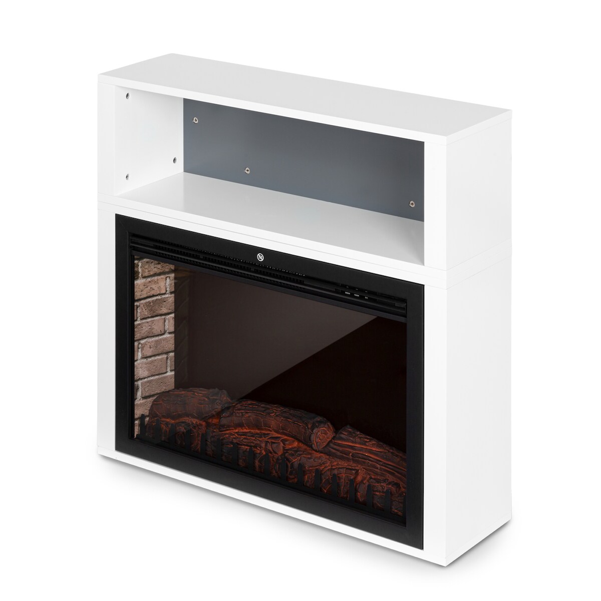 KlarsteinMauna Loa Elektrokamin 2000 W LED-Flammen Fernbedienung HolzregalWeiß Image