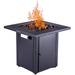 Outdoor Propane Fire Pit Table with Lid, 50,000BTU