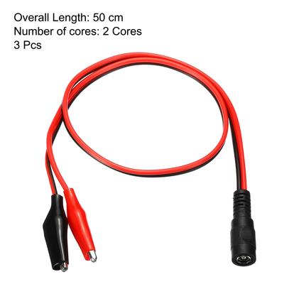 DC Power Extension Cable 5.5x2.1mm Female Plug to Alligator Clip Cord