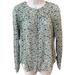 Anthropologie Tops | Anthropologie 24 Of 52 Conversations Glacial Gathering Of Bears Top | Color: Blue/Cream | Size: 4
