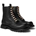 Gucci Shoes | Gucci Martins Black Leather Men's Boots N4802 Size 10.5 | Color: Black | Size: 10.5