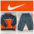 Nike Matching Sets | 12m Nike Warm-Up Jacket And Pants Baby Outfit Set | Color: Gray/Orange | Size: 9-12mb