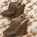 Coach Shoes | Coach Women's "Chasity" Wedge Platform Sandal Brown Cut Out Suede Shoes | Color: Cream/Tan | Size: 5.5