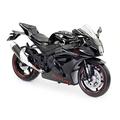 TURBO CHALLENGE - Moto Suzuki GSXR 1000 - Druckguss - 029931-1/12 - Freilauf-Fahrzeug - Schwarz - Metall - Kinderspielzeug - Geschenke - Ab 3 Jahren