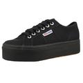 Superga Womens 2790 COTW Linea Up Down Platforms Trainers Black 6 UK