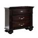 Syracuse Traditional Style Beautiful Nightstand, Dark Walnut