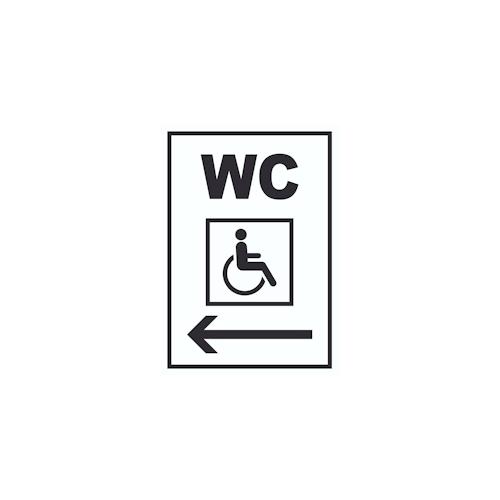 WC Behinderten links Schild A2 (420x594mm)
