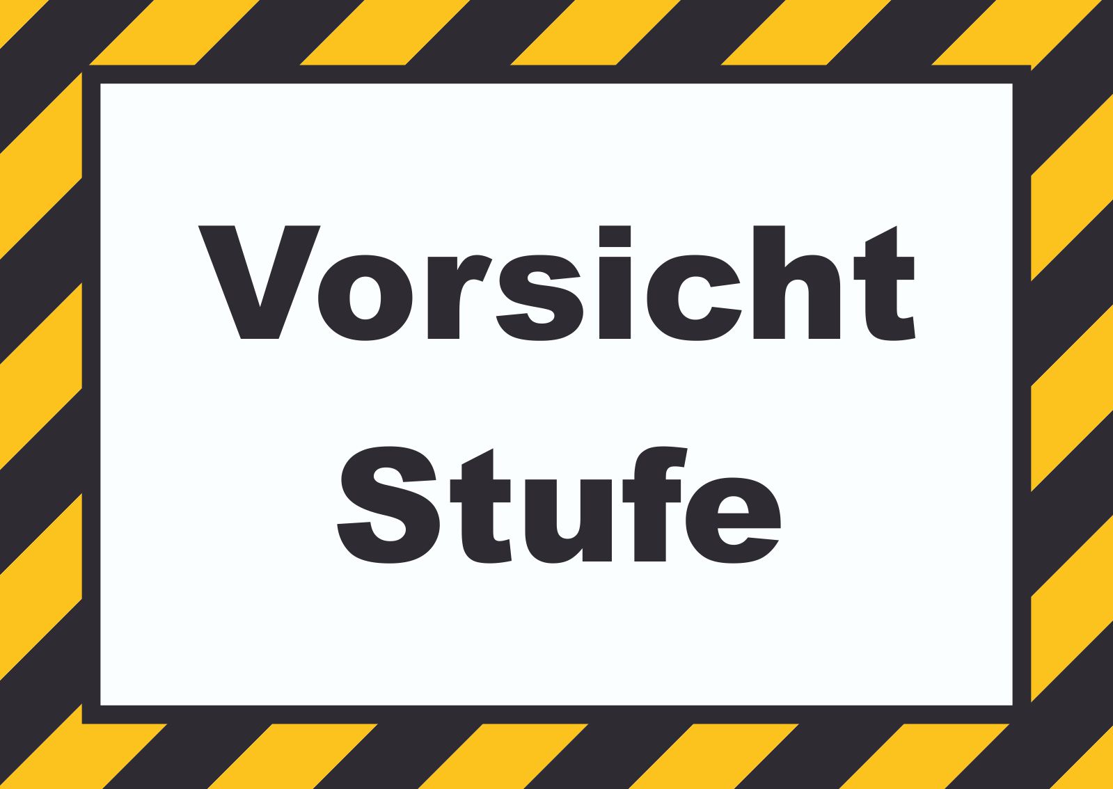 Vorsicht Stufe Schild A1 Rückseite selbstklebend Image