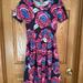 Lularoe Dresses | Lularoe Flowered Dress With Pockets | Color: Blue/Pink | Size: S