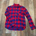American Eagle Outfitters Tops | American Eagle Sz Xs Flannel Euc | Color: Blue/Pink | Size: Xs