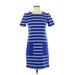 Gap Casual Dress - Shift: Blue Stripes Dresses - Women's Size X-Small
