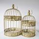 Decor Essentials Decorative Birdcages Candle Holder Metal Bird Cage Tealight Lanterns Vintage Candle Stick Holders Wedding Home Table Decoration/Birthday Parties Gift (Round Gold Set of 2)