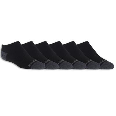 Skechers Boy's 6 Pack Low Cut Walking Socks | Size Small | Black
