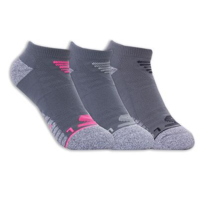 Skechers Women's 3 Pack No Show Microfiber Socks | Size Medium | Gray | Spandex/Nylon