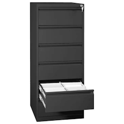 PROREGAL Karteischrank Mare| 6 Schubladen | HxBxT 132x53x62 cm | Anthrazit Image