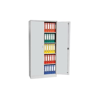 PROREGAL Aktenschrank Beetle | HxBxT 195x92x42 cm | Silber-Weiß