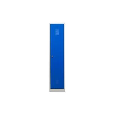 PROREGAL Garderobenspind Camel | 1-Fach mit Pro-Aufteilung| HxBxT 180x41x50 cm | Vorhängeschloss | Grau-Blau Image