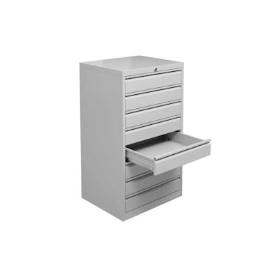 PROREGAL Schubladenschrank Swan | 8 Schubladen | DIN A3 | HxBxT 98x53x43cm | Grau Image