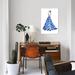 East Urban Home Chevro by Cate Odson - Gallery-Wrapped Canvas Giclée Print Metal in Blue/White | 40 H x 26 W in | Wayfair URBH7125 38302314